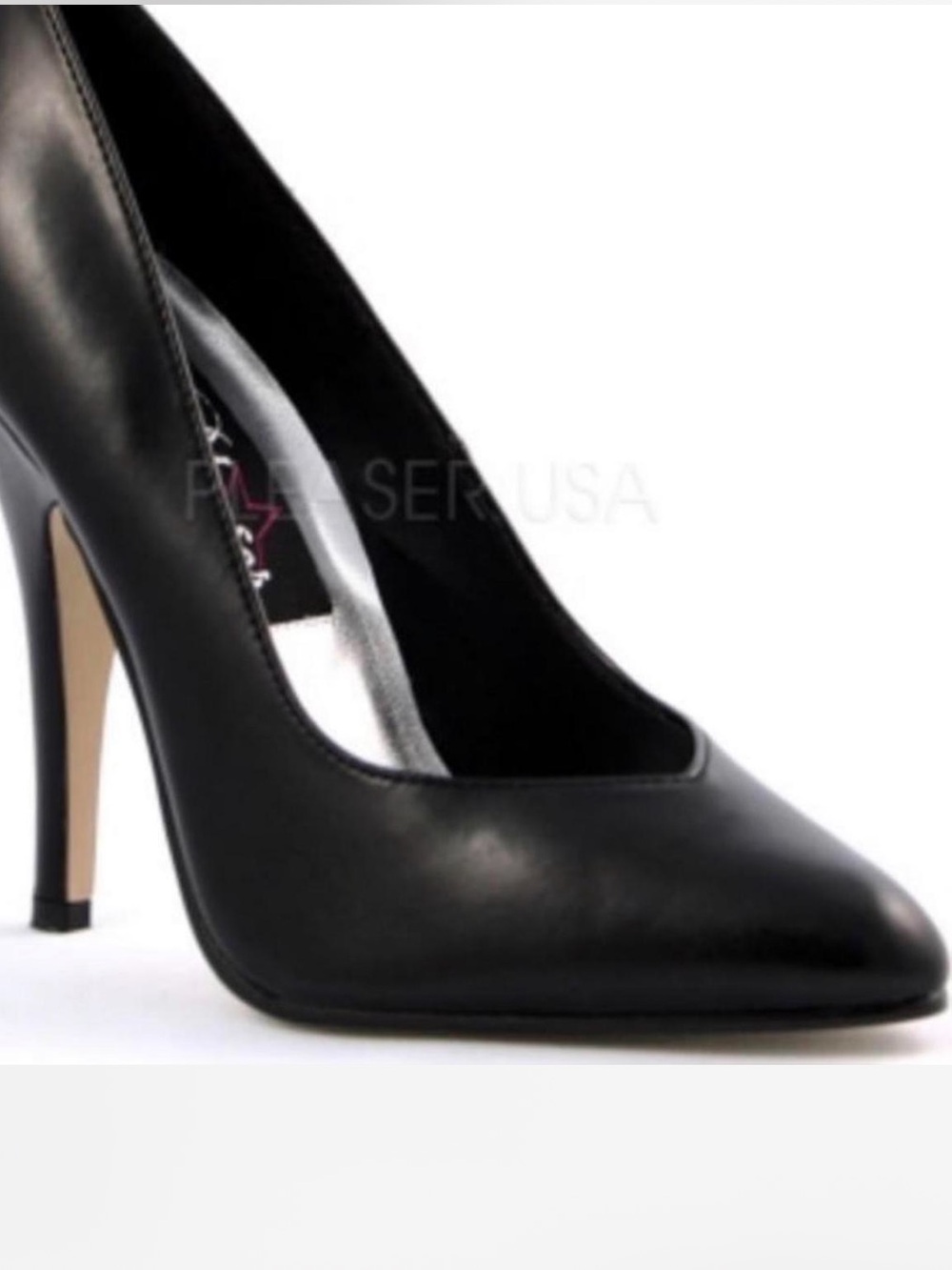 Yandy Black Pointed-Toe Stiletto Pump